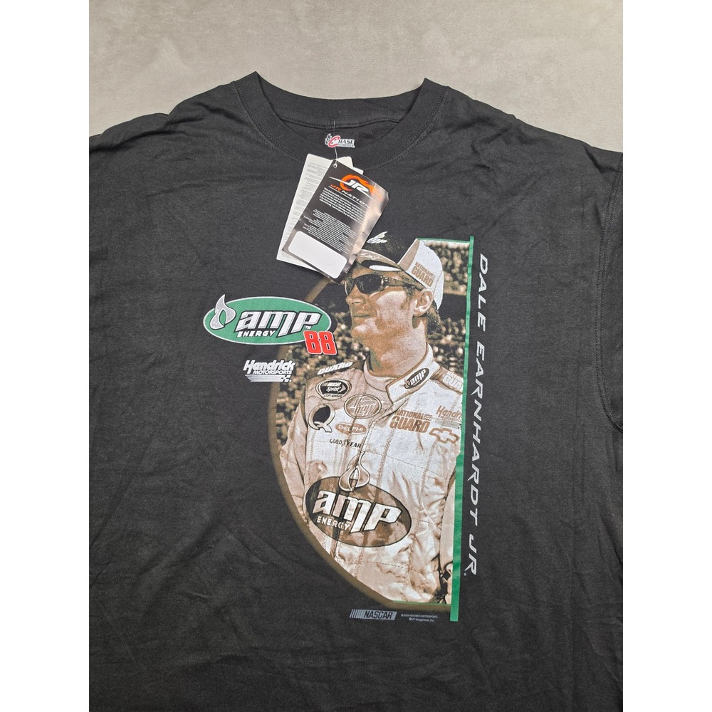 Chase Authentics Dale Earnhardt Jr T-Shirt Mens 2XL Black NASCAR Amp Energy 2008